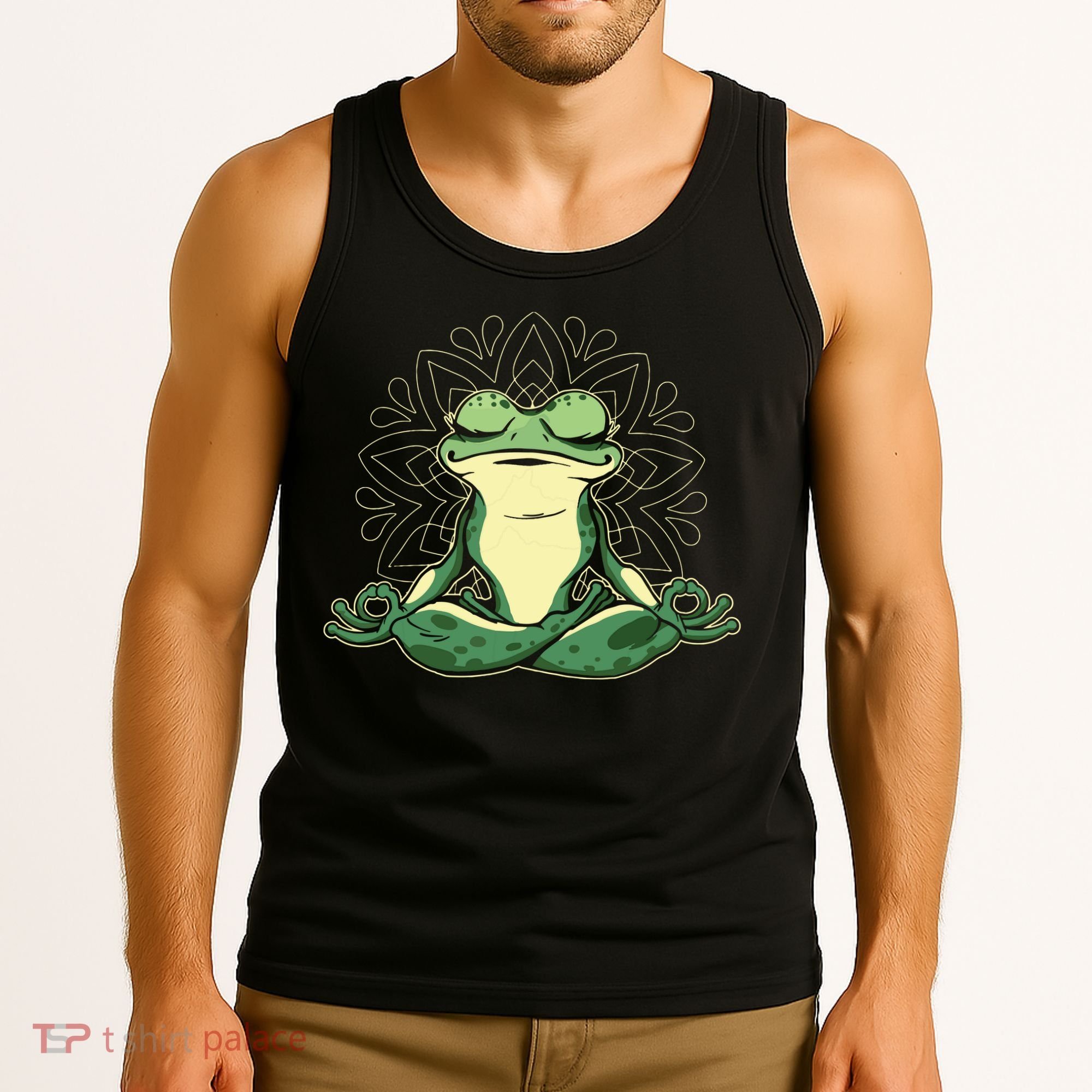 Meditating Yoga Frog Tank Top