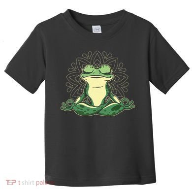 Meditating Yoga Frog Toddler T-Shirt