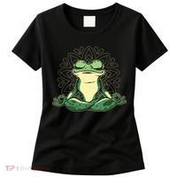 Meditating Yoga Frog Women's T-Shirt thumb 0