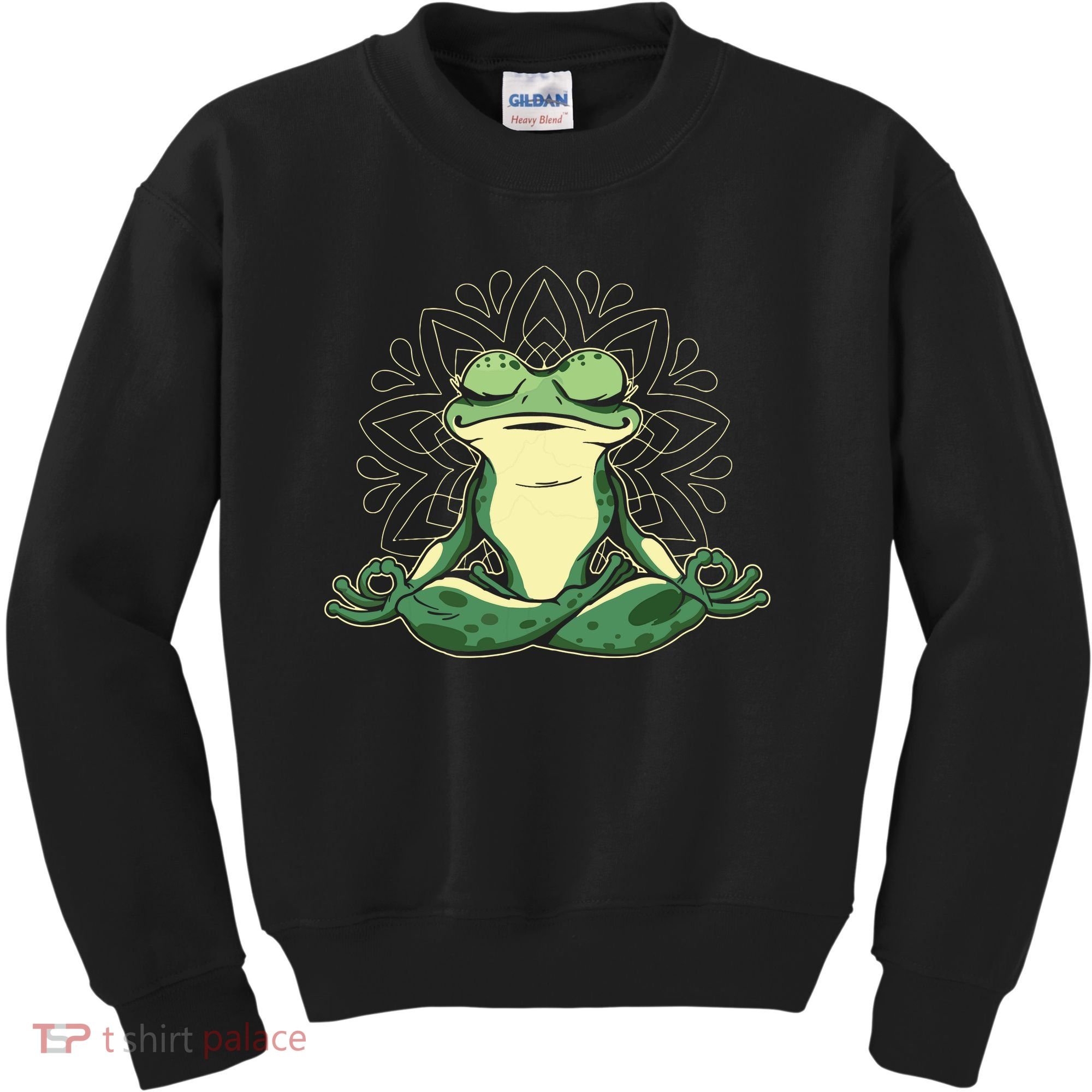 Meditating Yoga Frog Kids Sweatshirt