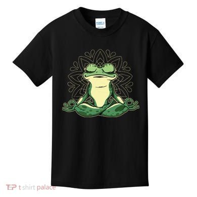Meditating Yoga Frog Kids T-Shirt