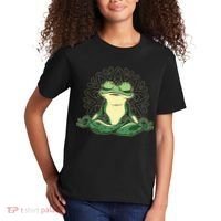 Meditating Yoga Frog Kids T-Shirt thumb 2
