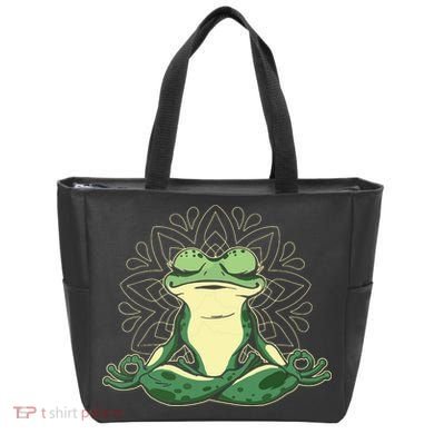 Meditating Yoga Frog Tote Bag