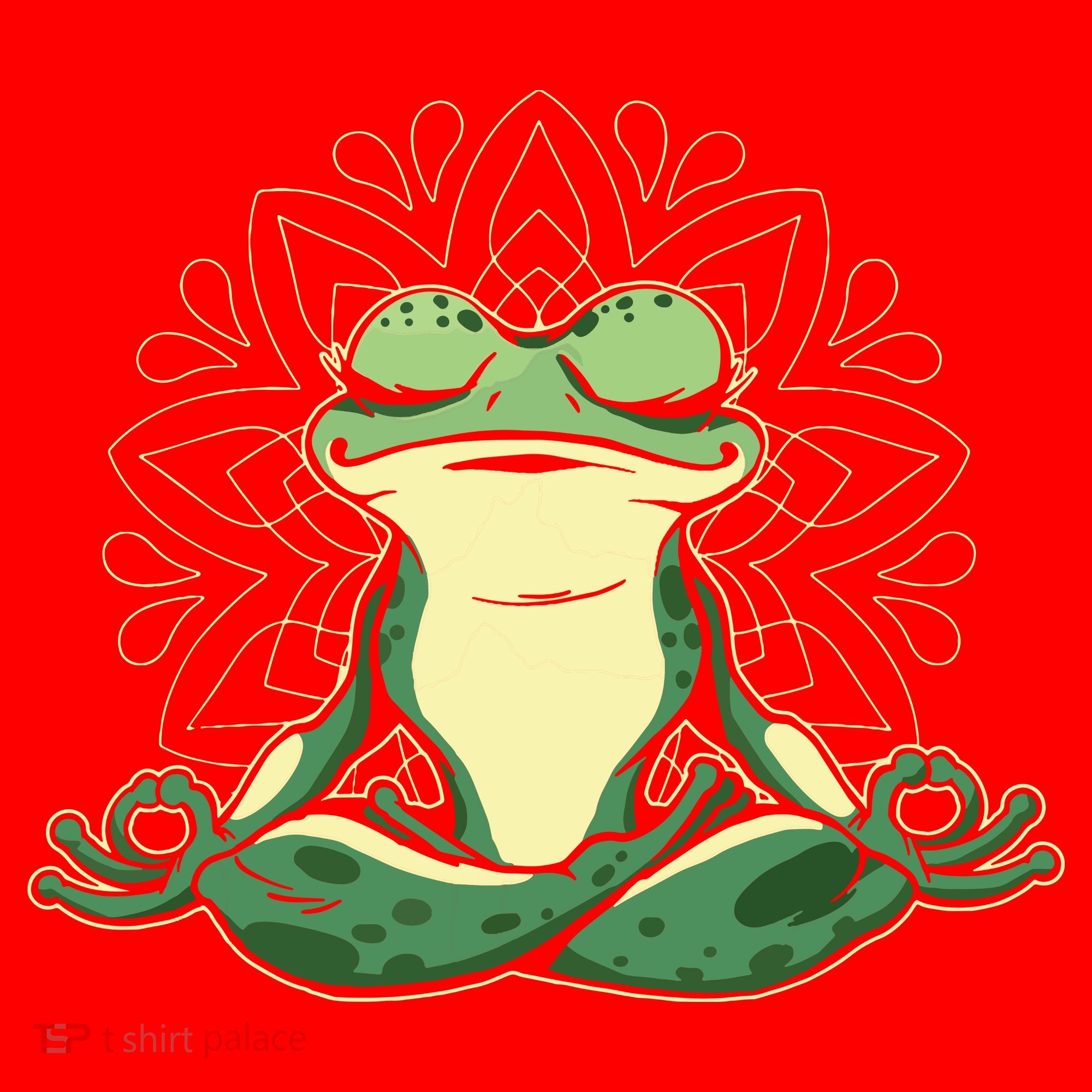 Meditating Yoga Frog Santa Hat