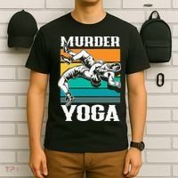 Murder Yoga Funny Retro Vintage Wrestler Wrestling T-Shirt thumb 6