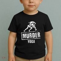 Murder Yoga Fighter Wrestling Gear Wrestling Rules Toddler T-Shirt thumb 2