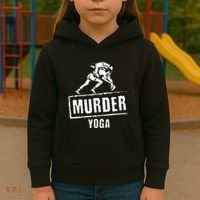 Murder Yoga Fighter Wrestling Gear Wrestling Rules Kids Hoodie thumb 3