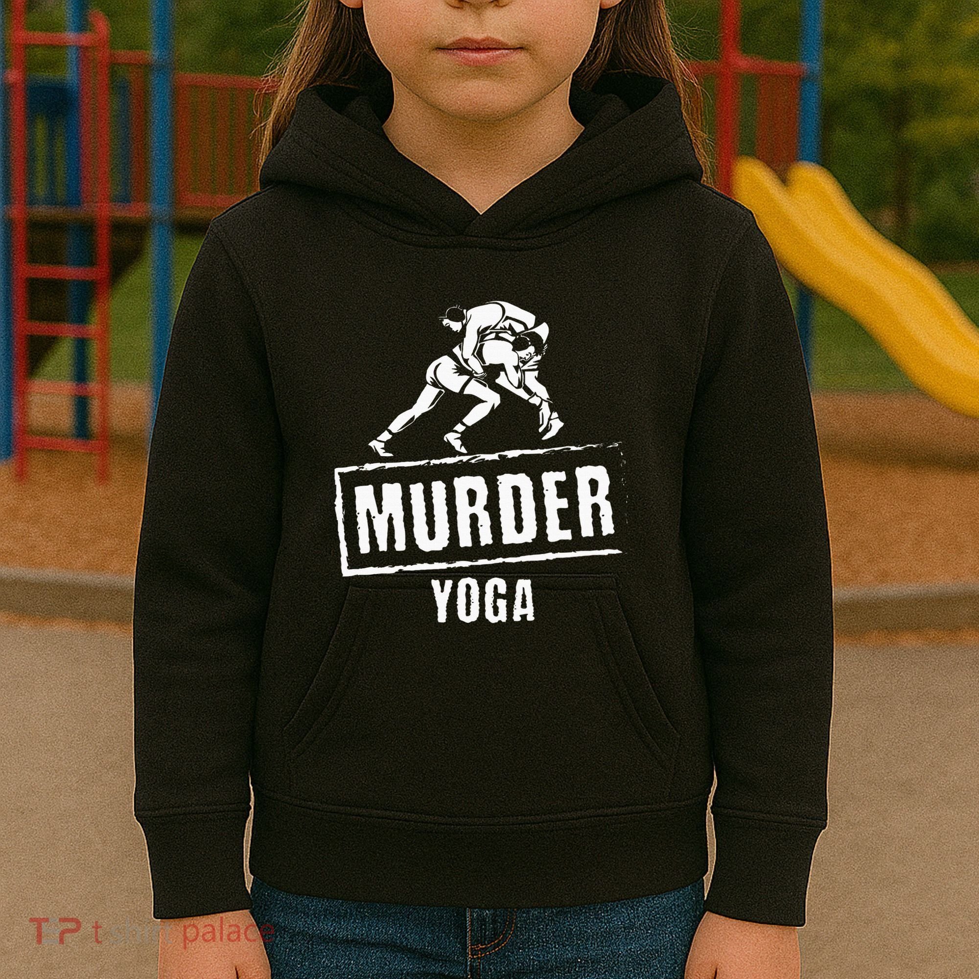 Murder Yoga Fighter Wrestling Gear Wrestling Rules Kids Hoodie