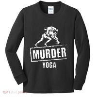Murder Yoga Fighter Wrestling Gear Wrestling Rules Kids Long Sleeve Shirt thumb 0