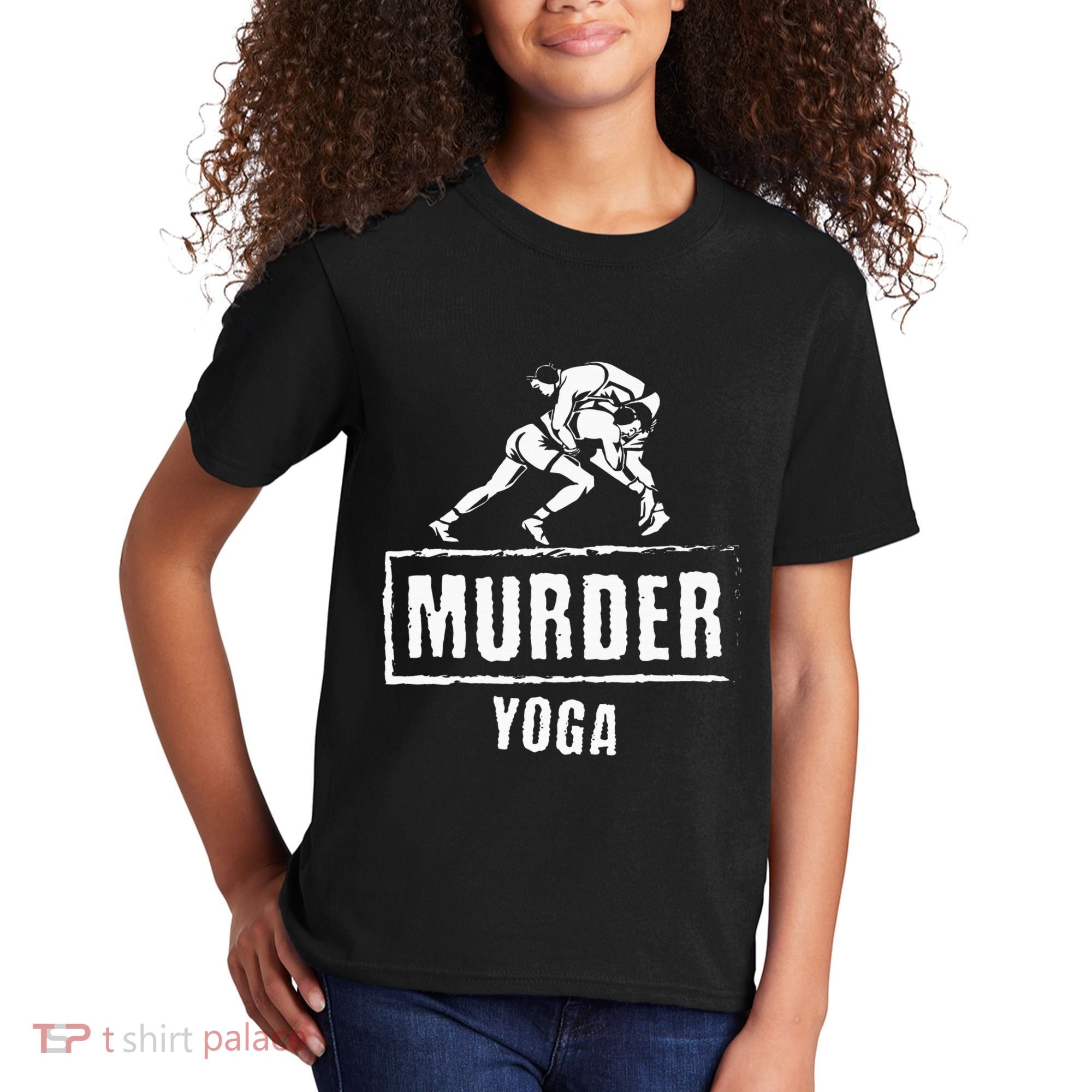 Murder Yoga Fighter Wrestling Gear Wrestling Rules Kids T-Shirt