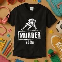 Murder Yoga Fighter Wrestling Gear Wrestling Rules Kids T-Shirt thumb 3