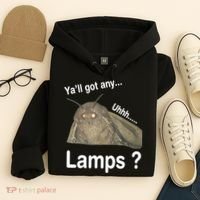 Moth Yall Got Any Lamps? Meme Hoodie thumb 4