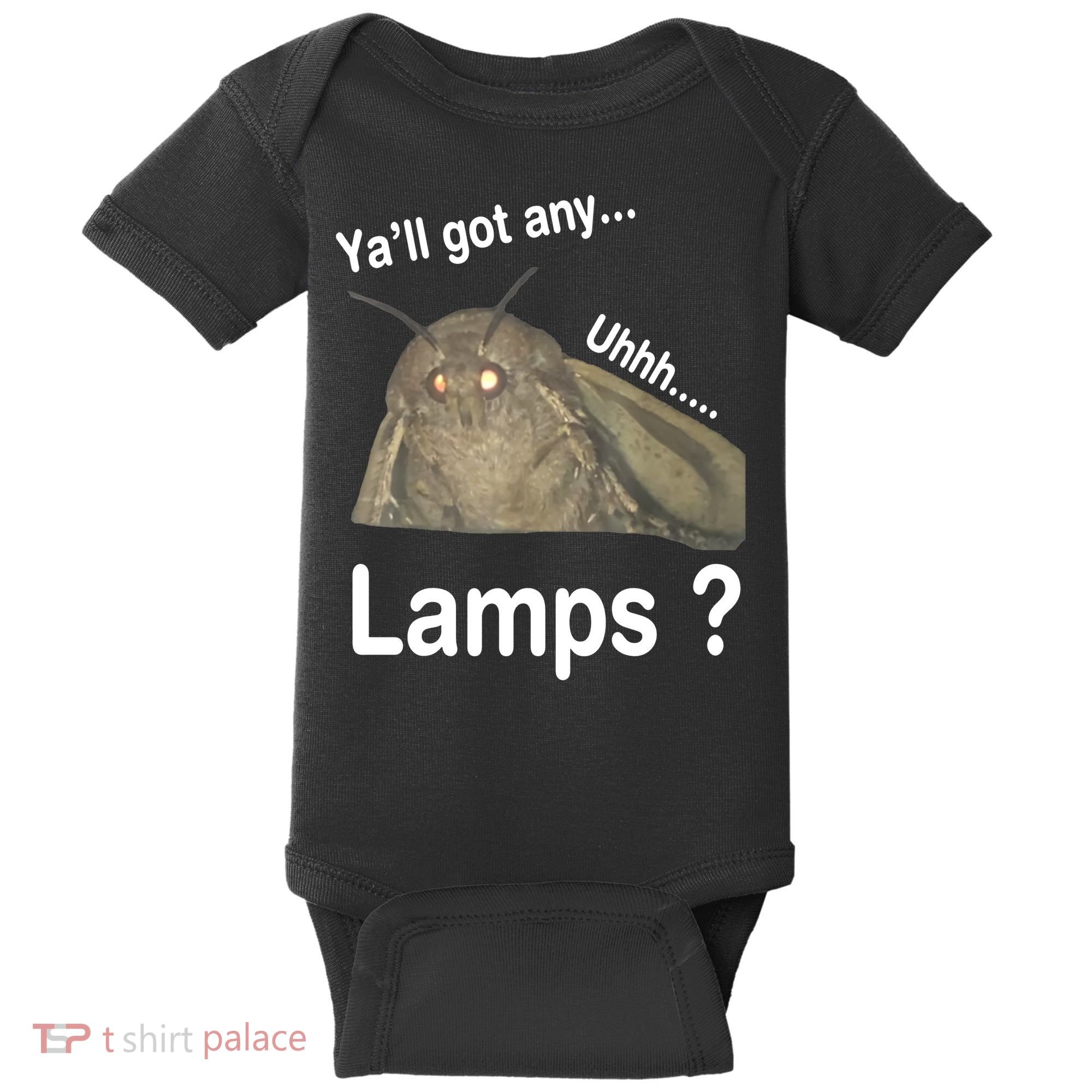Moth Yall Got Any Lamps? Meme Baby Bodysuit