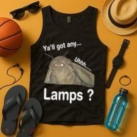 Moth Yall Got Any Lamps? Meme Tank Top thumb 4