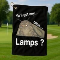 Moth Yall Got Any Lamps? Meme Golf Towel thumb 1