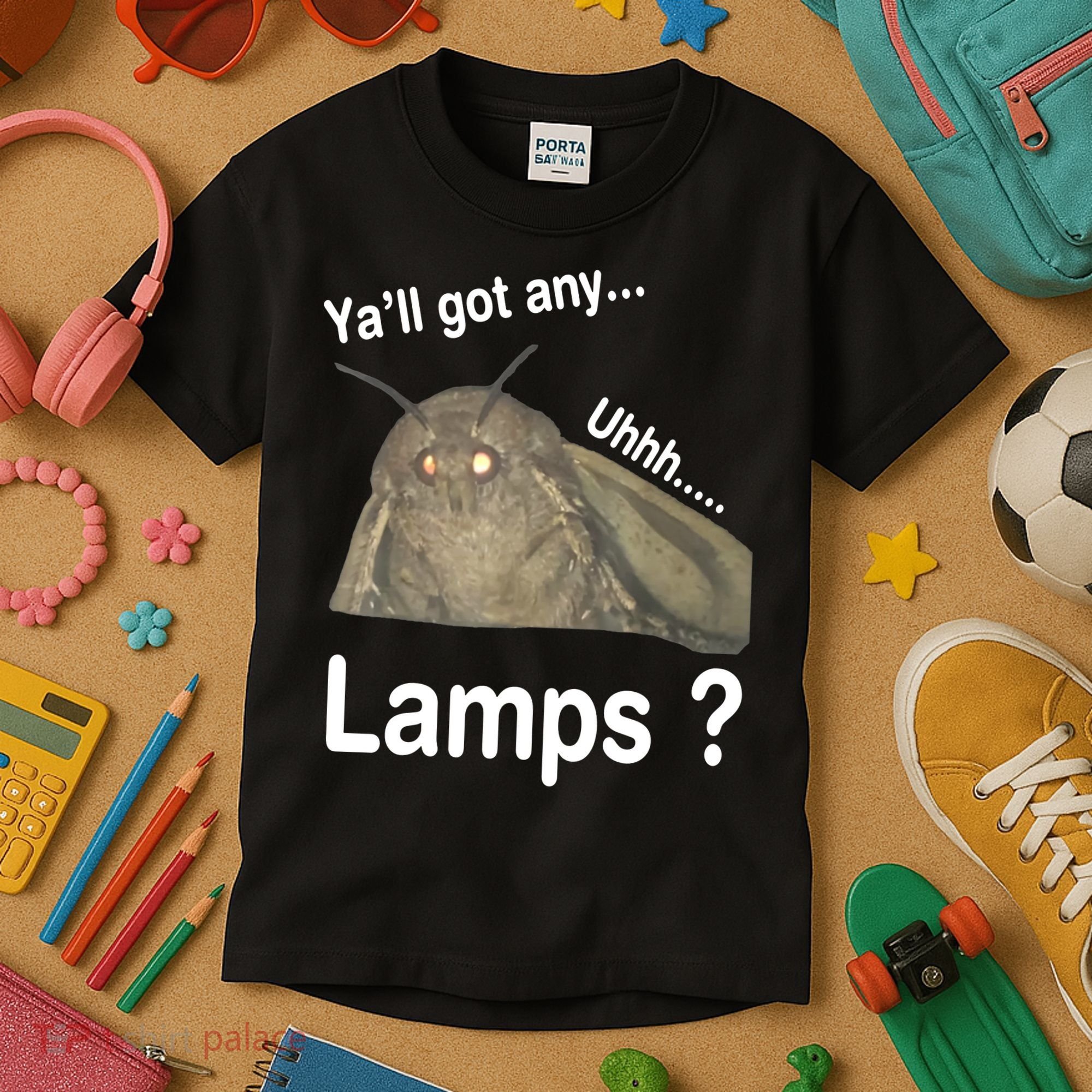 Moth Yall Got Any Lamps? Meme Kids T-Shirt