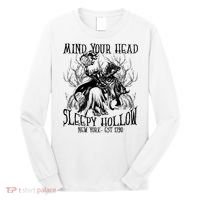 Mind Your Head Headless Horseman Est 1790 Headless Horseman Horror Long Sleeve Shirt thumb 0