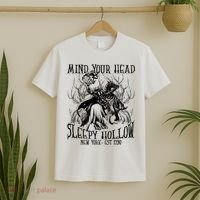 Mind Your Head Headless Horseman Est 1790 Headless Horseman Horror T-Shirt thumb 2
