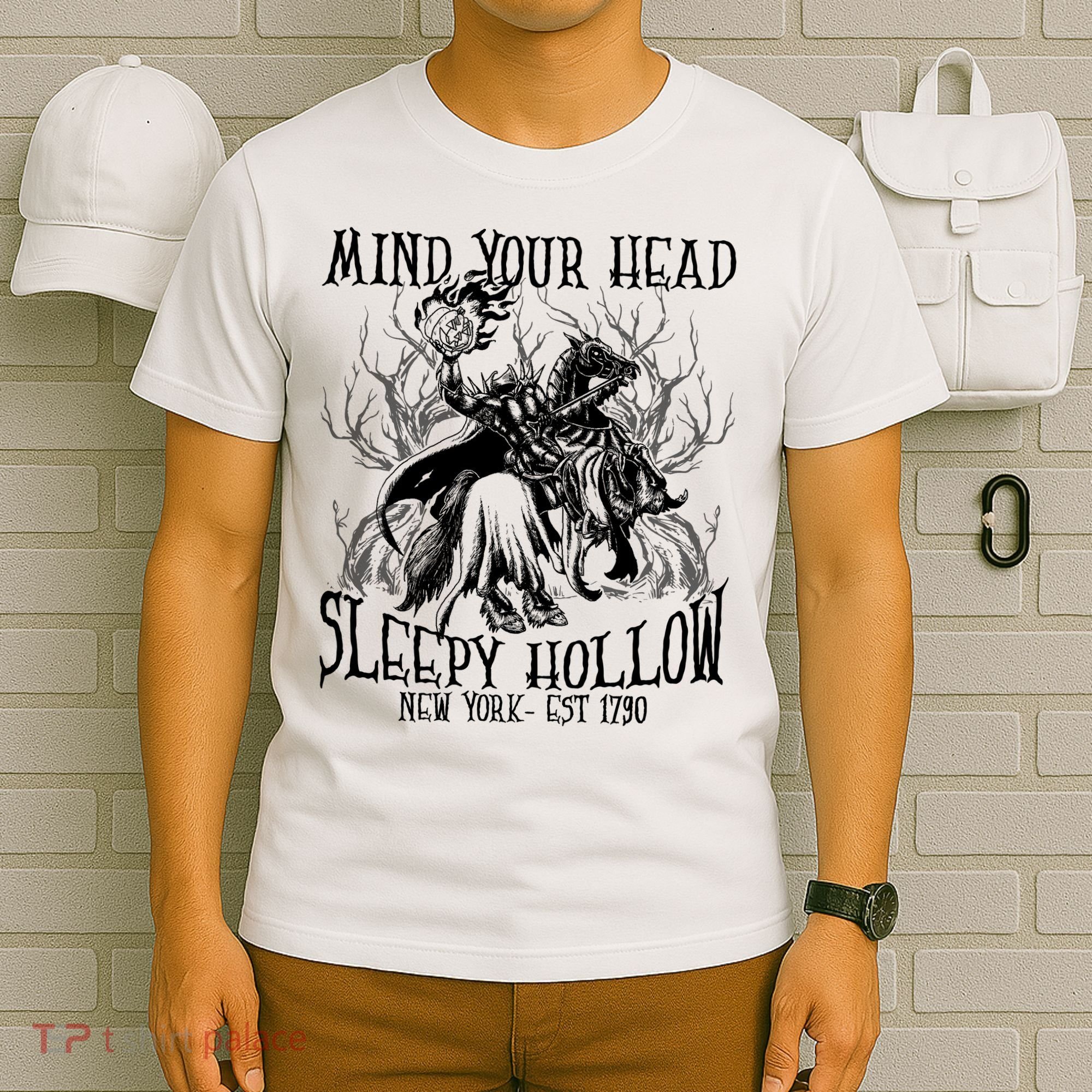 Mind Your Head Headless Horseman Est 1790 Headless Horseman Horror T-Shirt