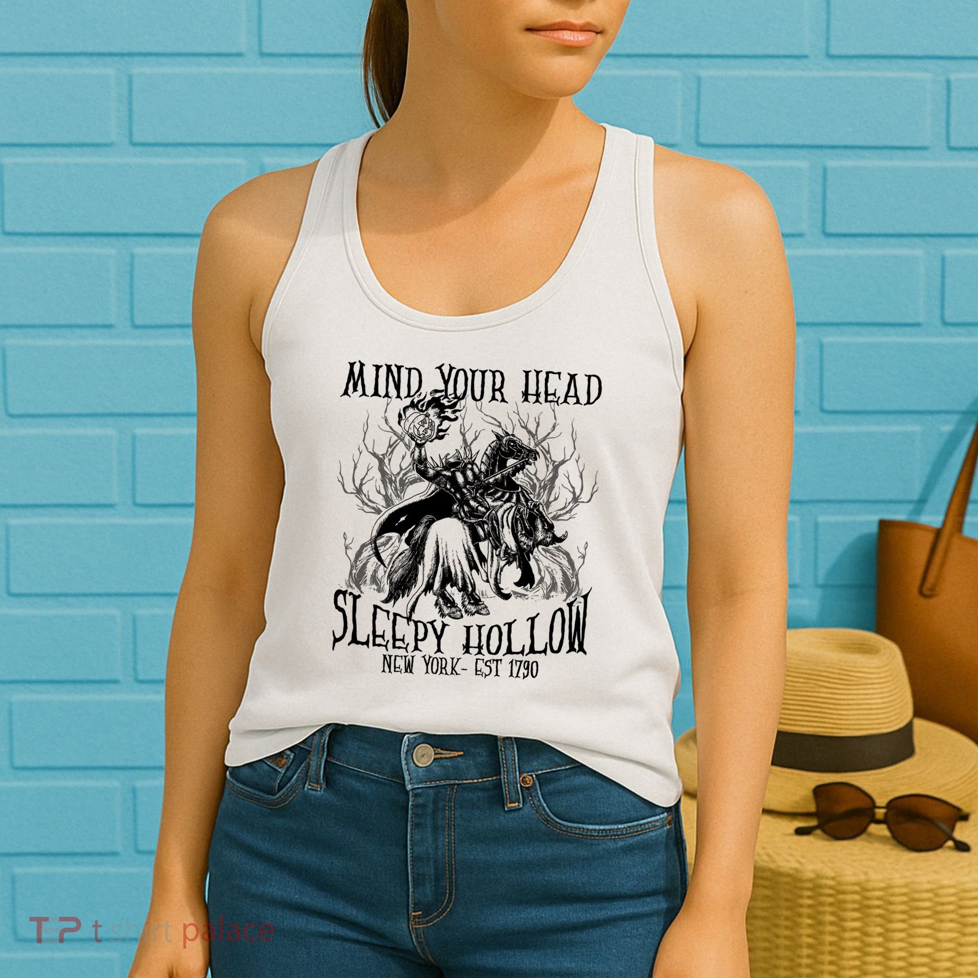 Mind Your Head Headless Horseman Est 1790 Headless Horseman Horror Women's Tank Top