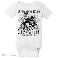 Mind Your Head Headless Horseman Est 1790 Headless Horseman Horror Baby Bodysuit thumb 0