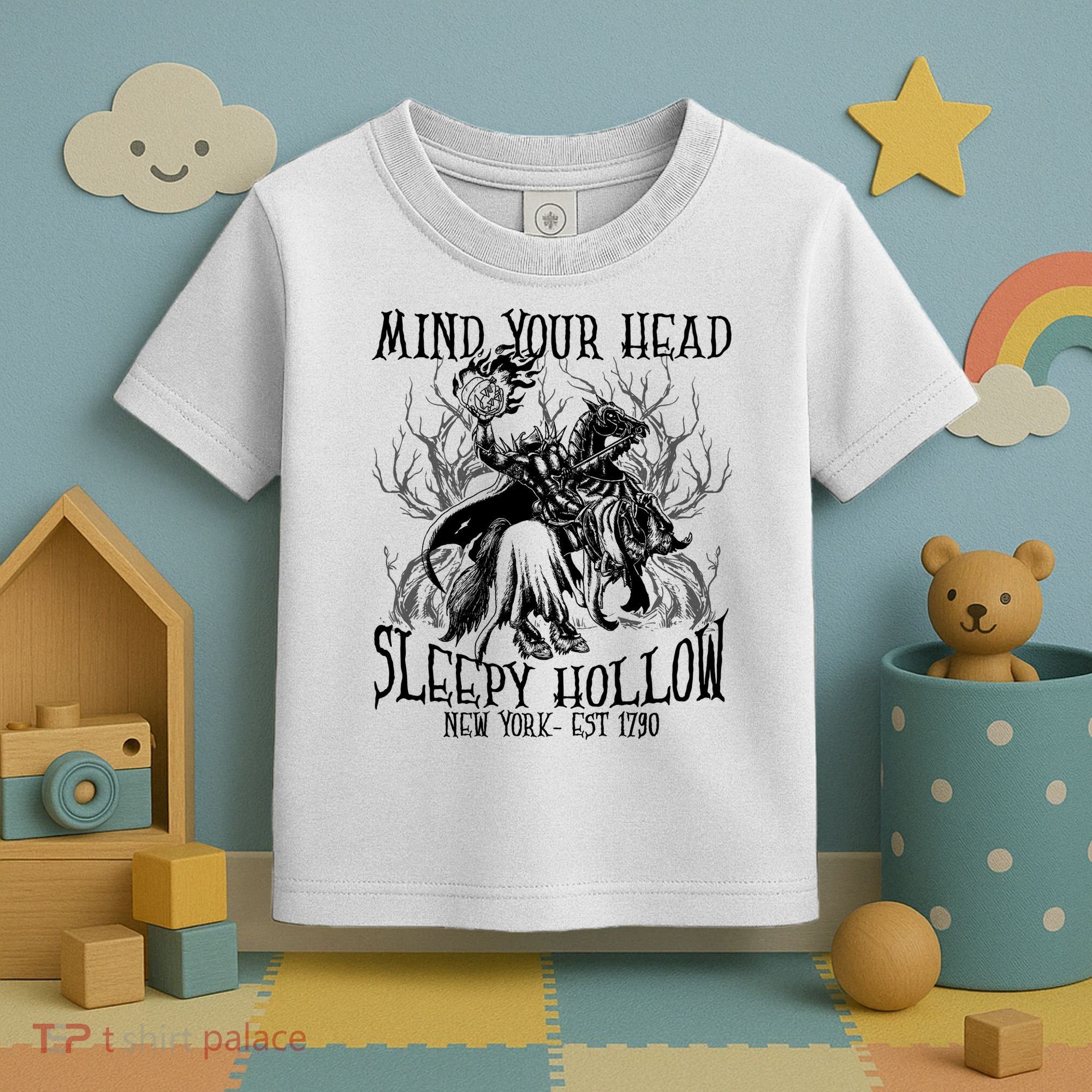 Mind Your Head Headless Horseman Est 1790 Headless Horseman Horror Toddler T-Shirt