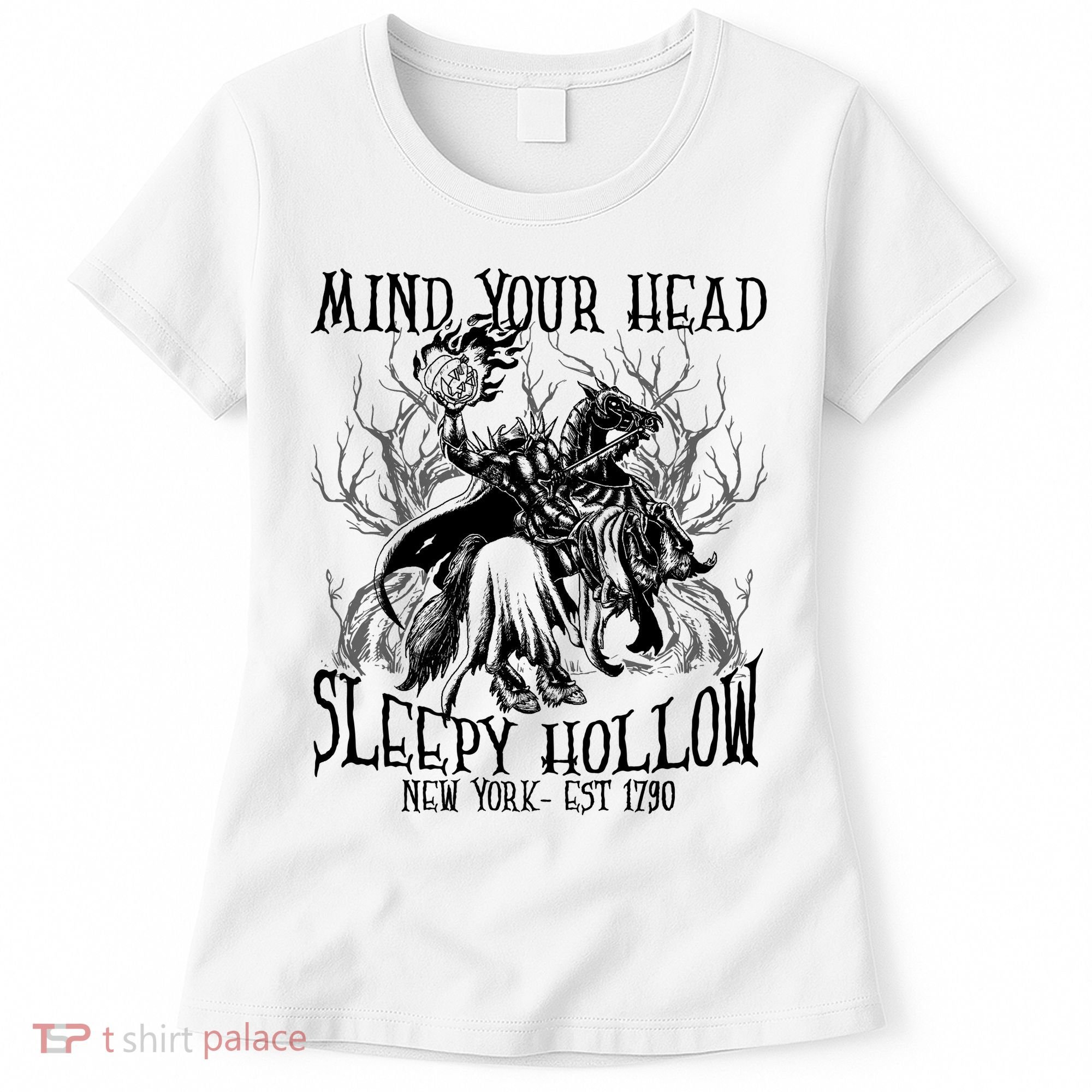 Mind Your Head Headless Horseman Est 1790 Headless Horseman Horror Women's T-Shirt