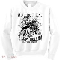 Mind Your Head Headless Horseman Est 1790 Headless Horseman Horror Kids Sweatshirt thumb 0