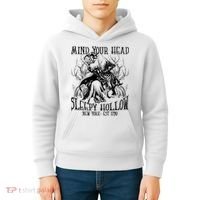Mind Your Head Headless Horseman Est 1790 Headless Horseman Horror Kids Hoodie thumb 4