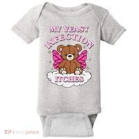 My Yeast Infection Itches Funny Meme Baby Bodysuit thumb 0