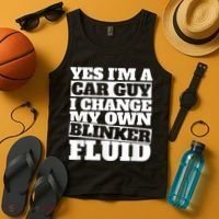 Mens Yes I'm A Car Guy, I Change My Own Blinker Fluid Tank Top thumb 4