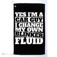 Mens Yes I'm A Car Guy, I Change My Own Blinker Fluid Golf Towel thumb 0