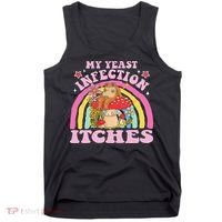 My Yeast Infection Itches Funny Mushroom Frog Meme Humor Tank Top thumb 0
