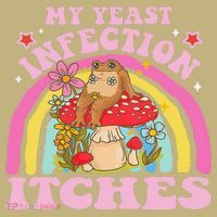 My Yeast Infection Itches Funny Mushroom Frog Meme Humor Long Sleeve Shirt thumb 2