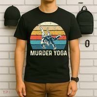 Murder Yoga Jiu Jitsu Grappler Martial Arts Coach BJJ T-Shirt thumb 6