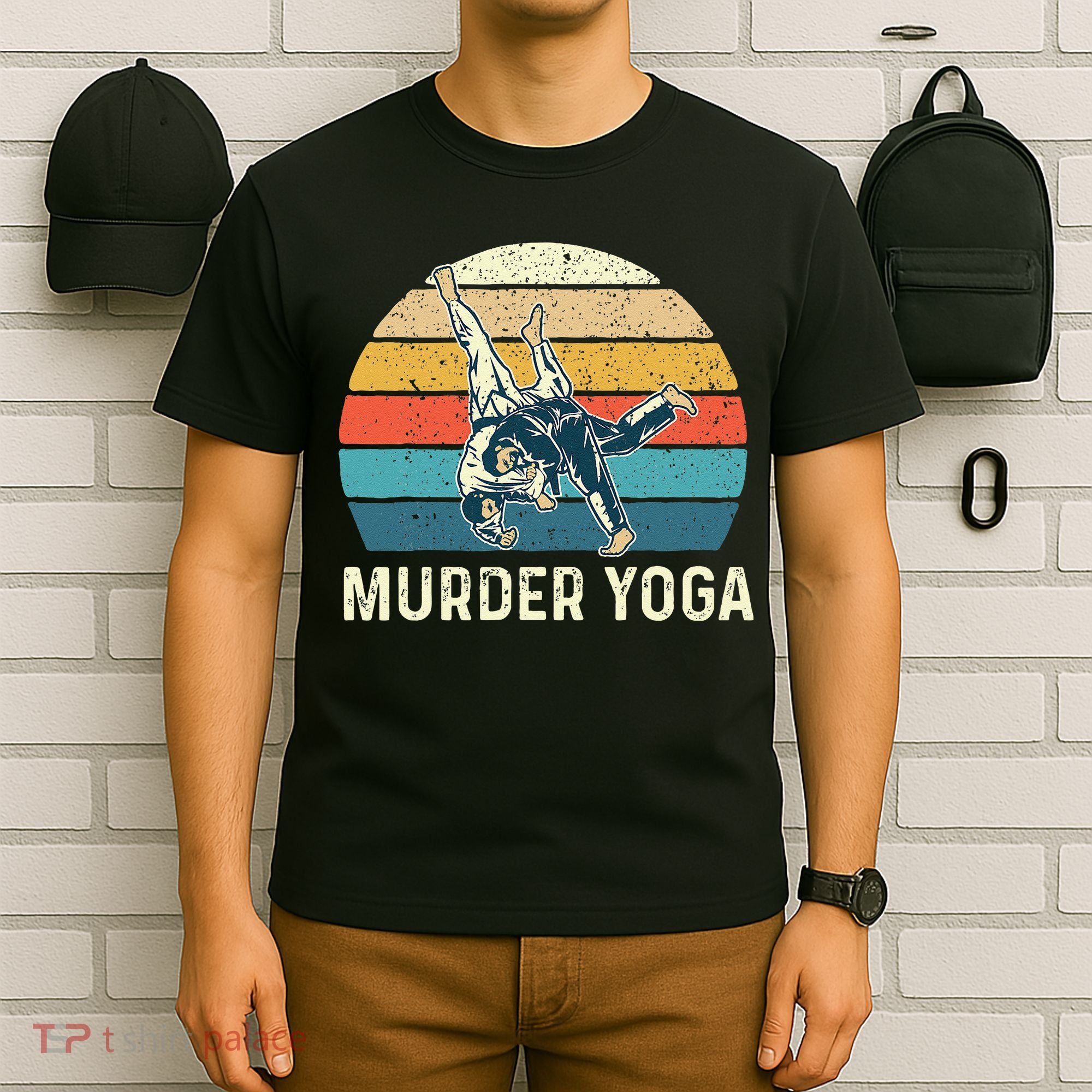 Murder Yoga Jiu Jitsu Grappler Martial Arts Coach BJJ T-Shirt