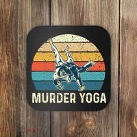 Murder Yoga Jiu Jitsu Grappler Martial Arts Coach BJJ Coaster thumb 0