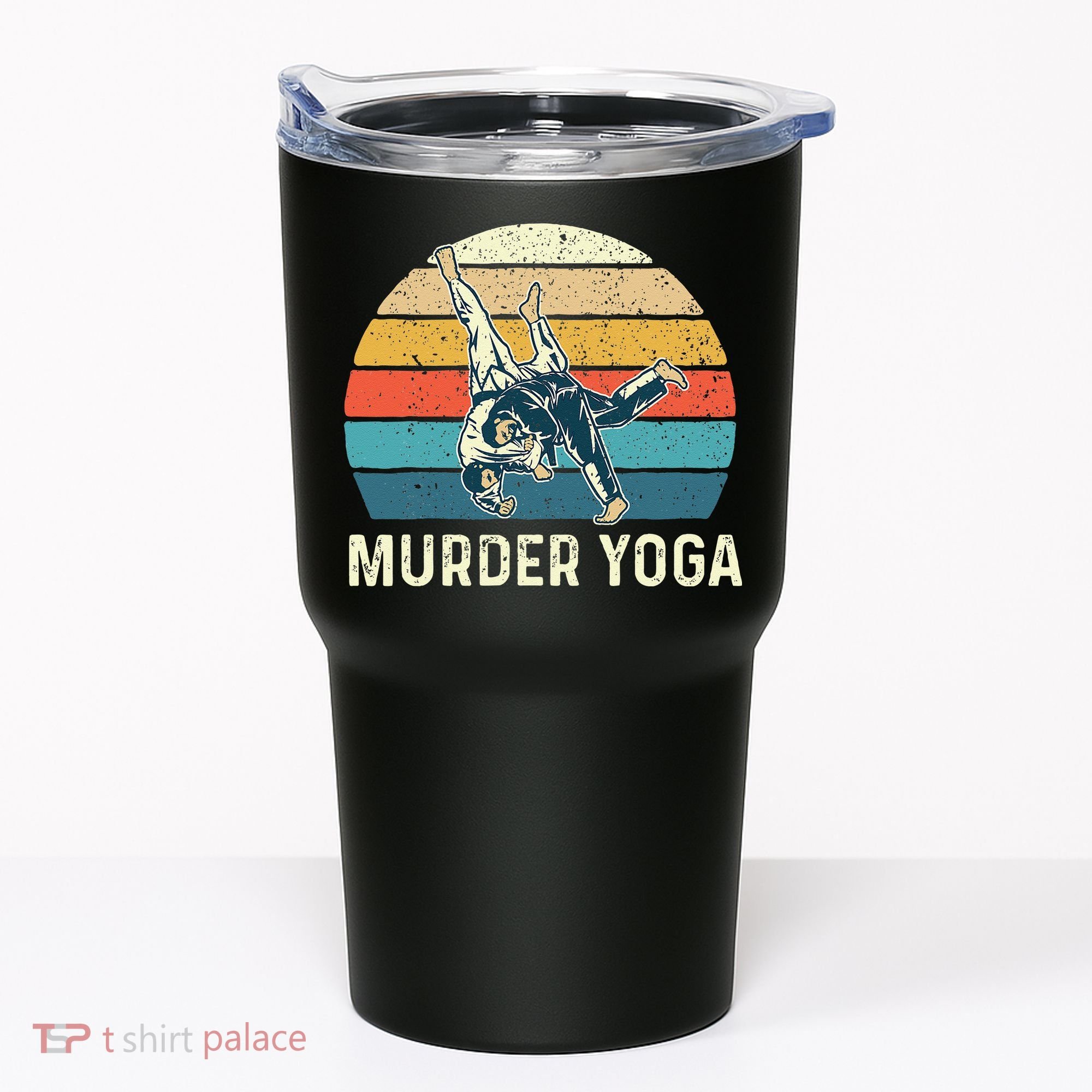 Murder Yoga Jiu Jitsu Grappler Martial Arts Coach BJJ Tumbler