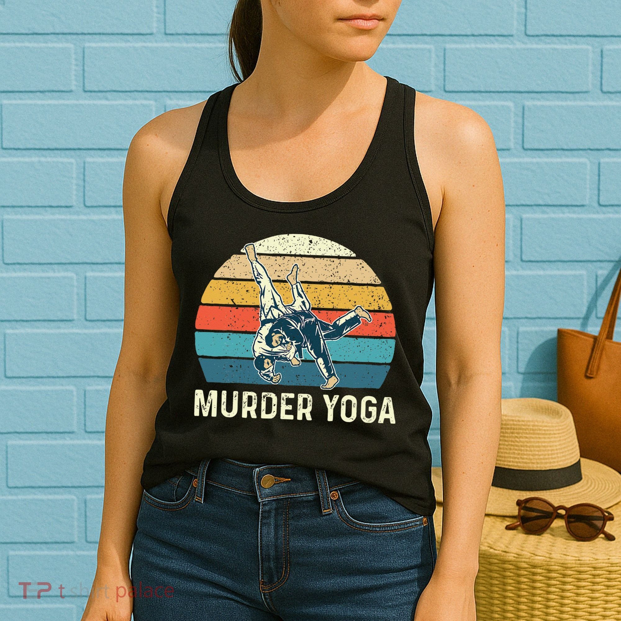 Murder Yoga Jiu Jitsu Grappler Martial Arts Coach BJJ Women's Tank Top