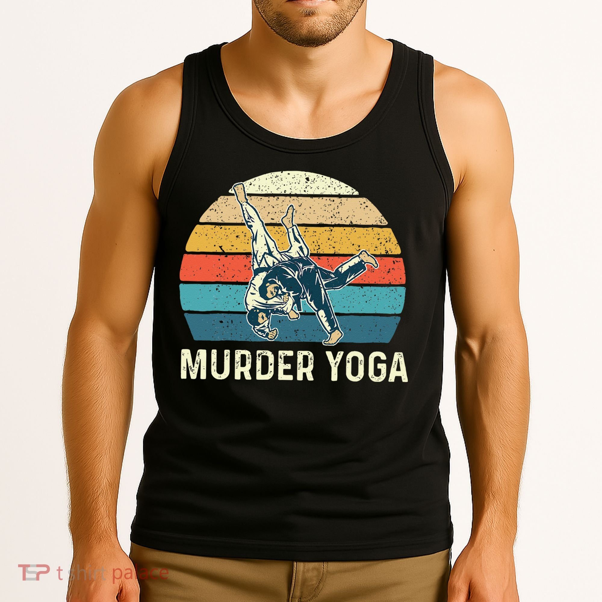 Murder Yoga Jiu Jitsu Grappler Martial Arts Coach BJJ Tank Top