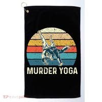 Murder Yoga Jiu Jitsu Grappler Martial Arts Coach BJJ Golf Towel thumb 0
