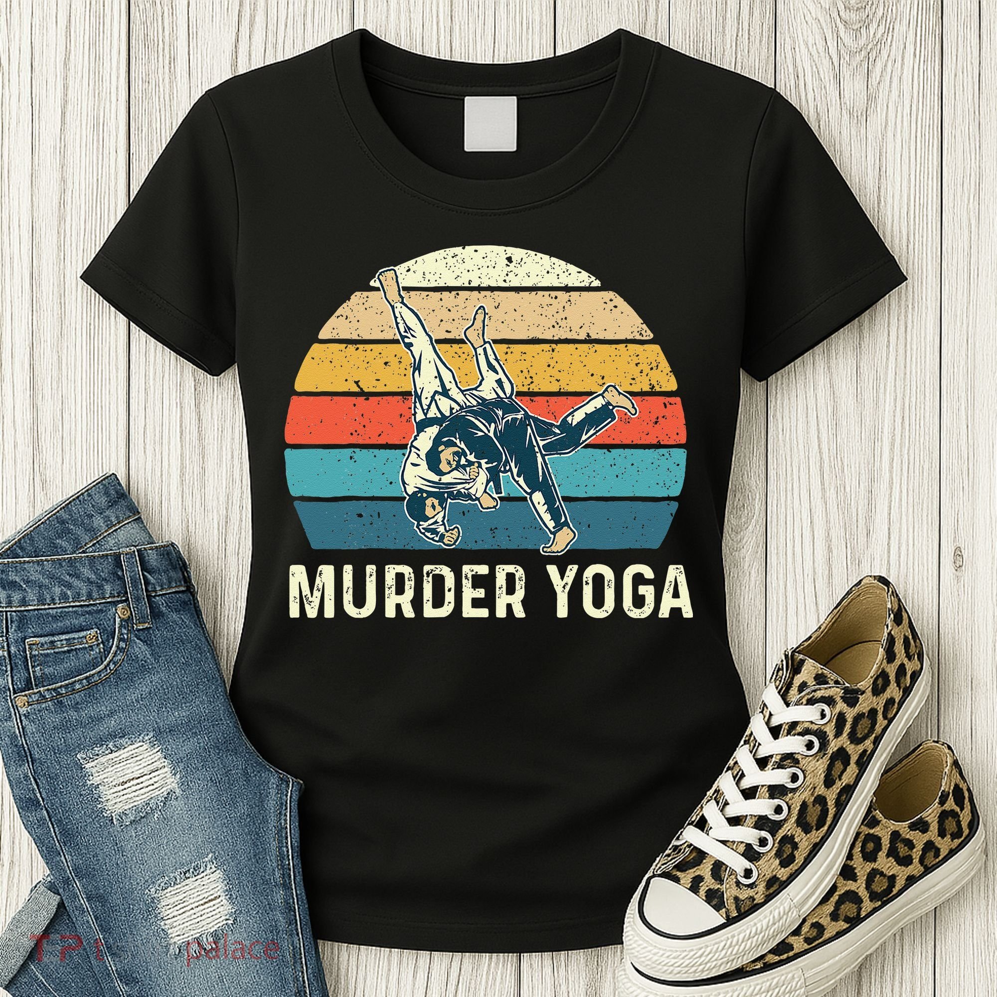 Murder Yoga Jiu Jitsu Grappler Martial Arts Coach BJJ Women's T-Shirt