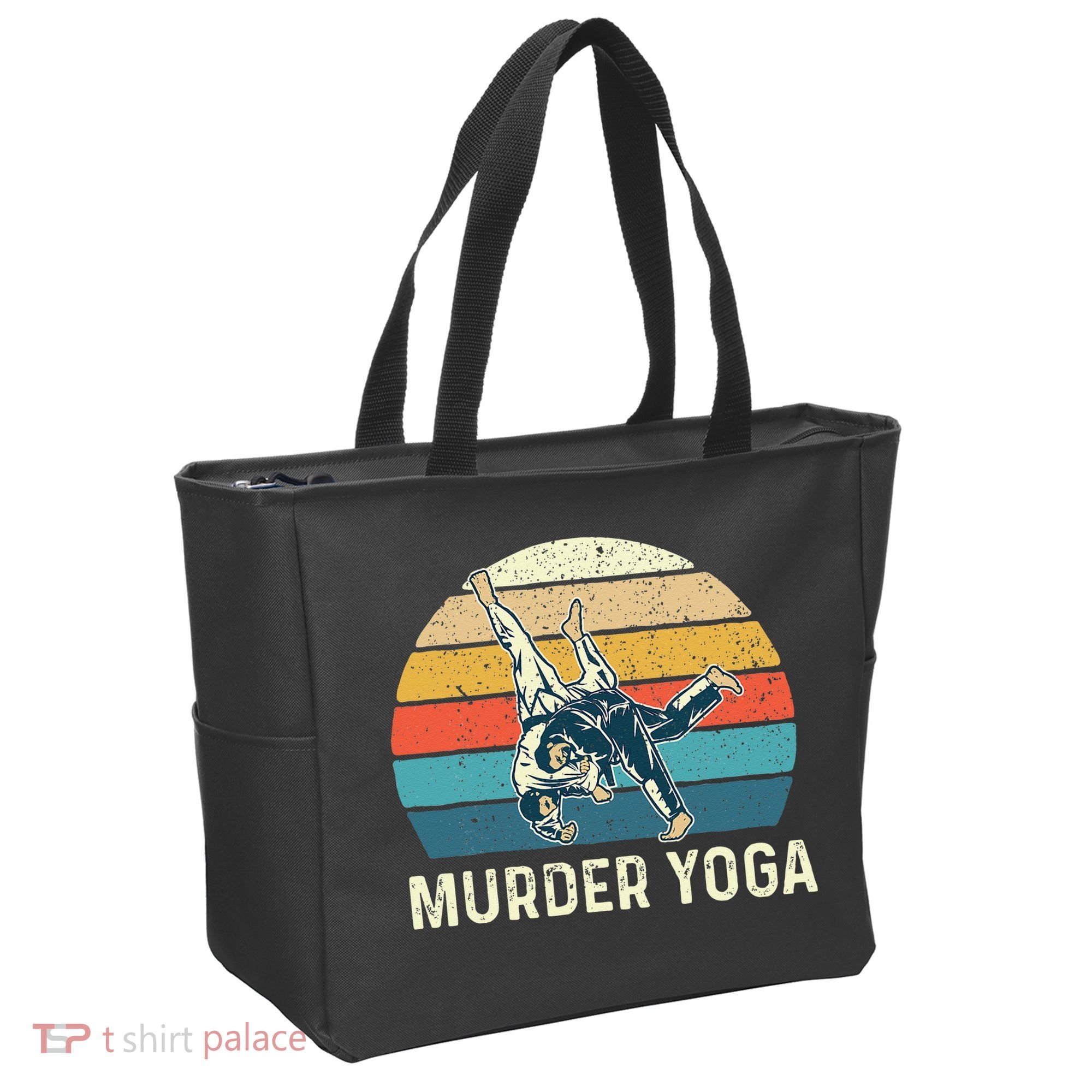 Murder Yoga Jiu Jitsu Grappler Martial Arts Coach BJJ Tote Bag