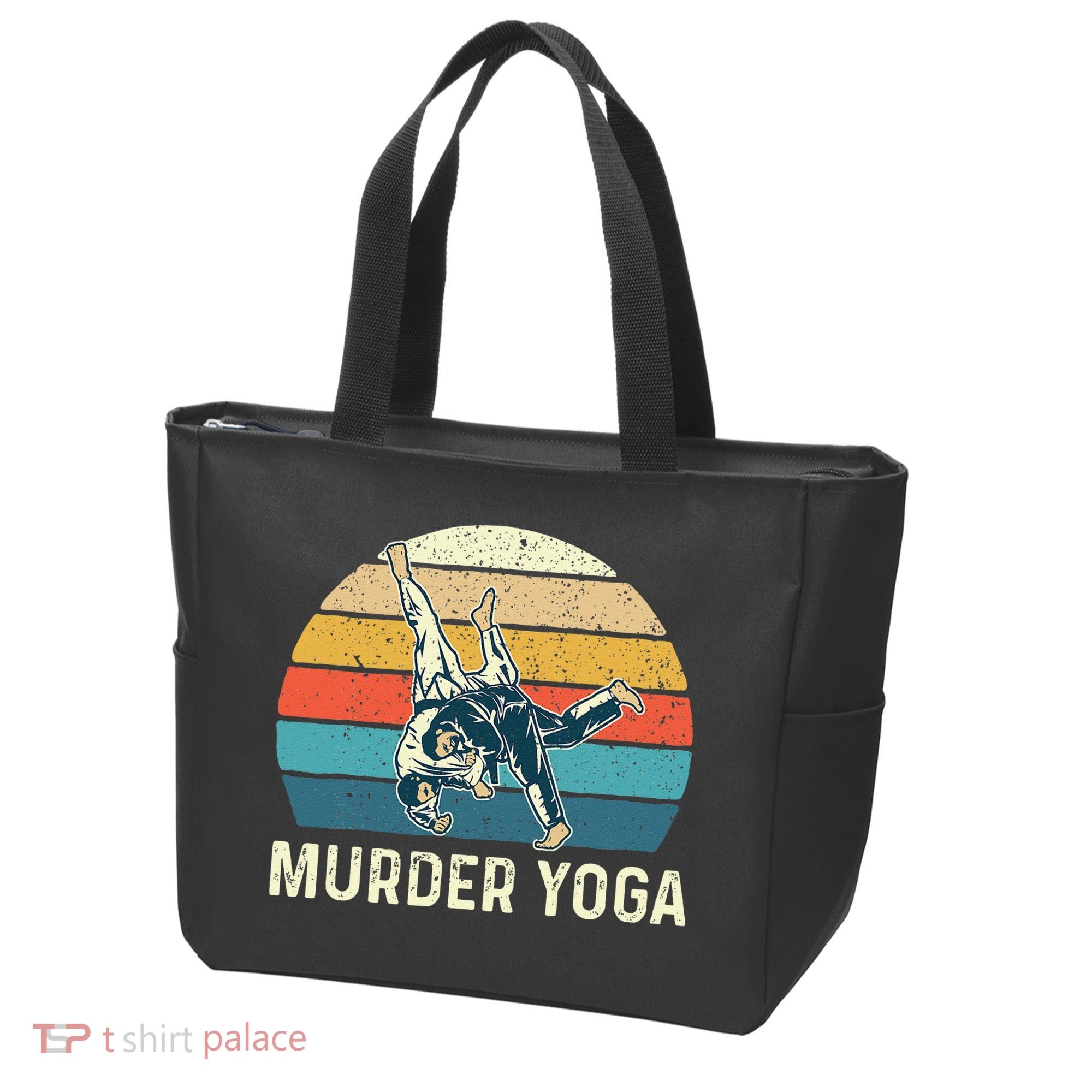 Murder Yoga Jiu Jitsu Grappler Martial Arts Coach BJJ Tote Bag