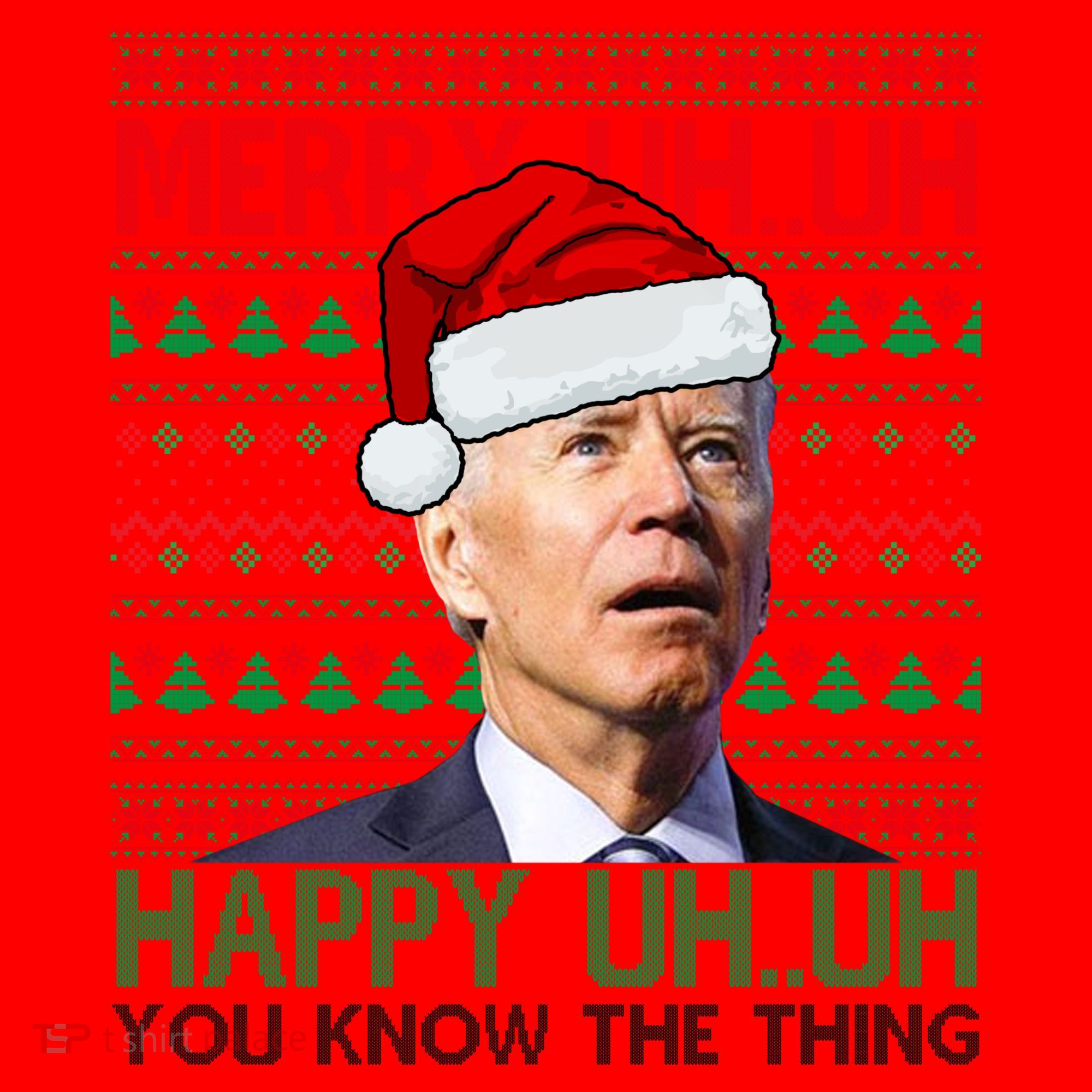 Merry You Know The Thing Funny Joe Biden Christmas Santa Hat