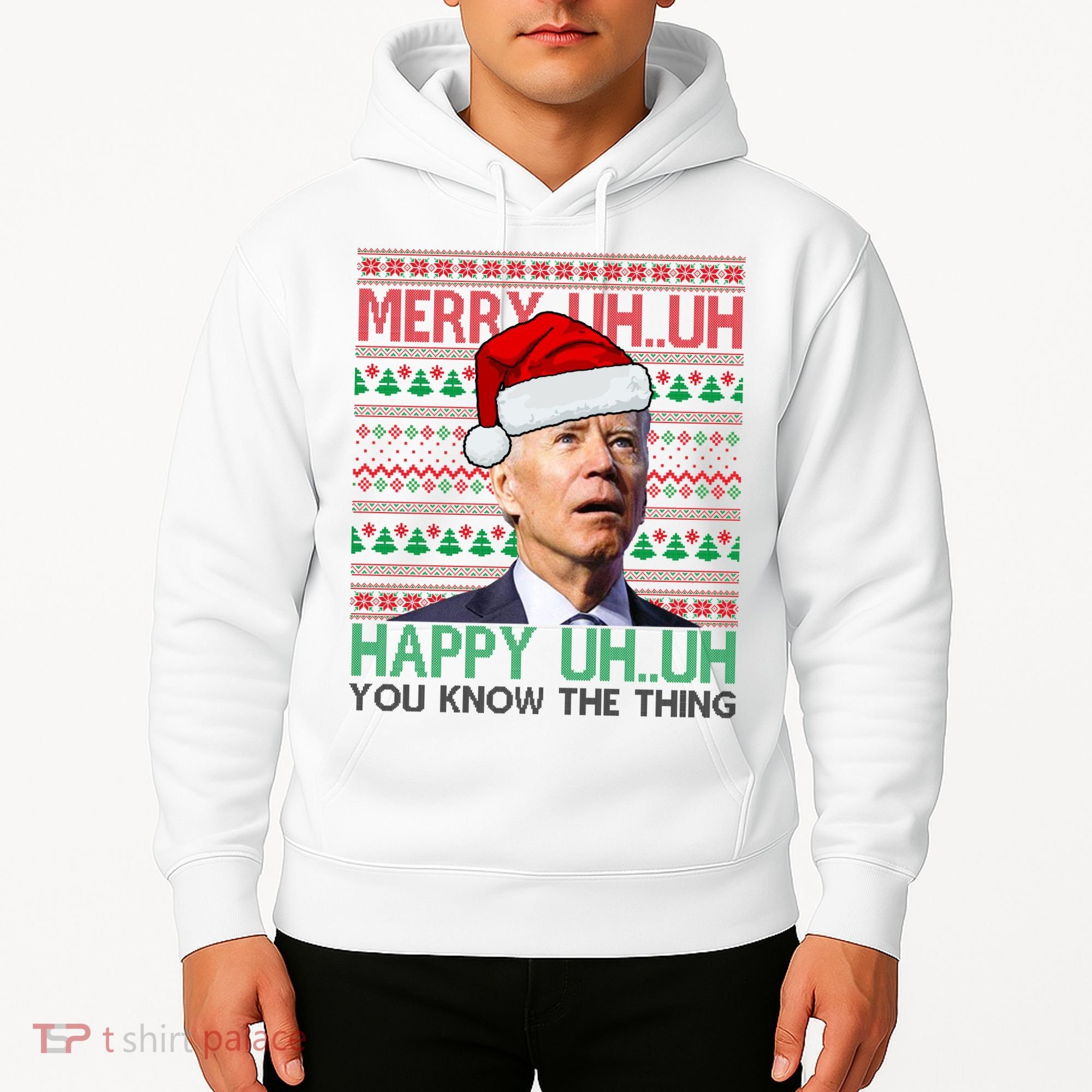 Merry You Know The Thing Funny Joe Biden Christmas Hoodie