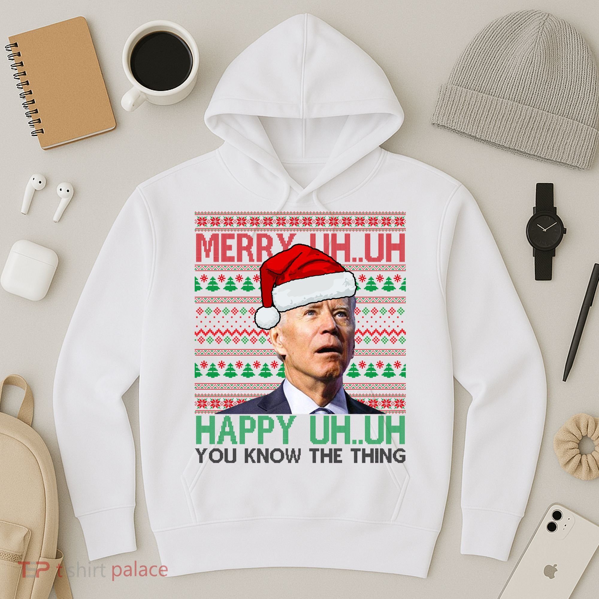 Merry You Know The Thing Funny Joe Biden Christmas Hoodie