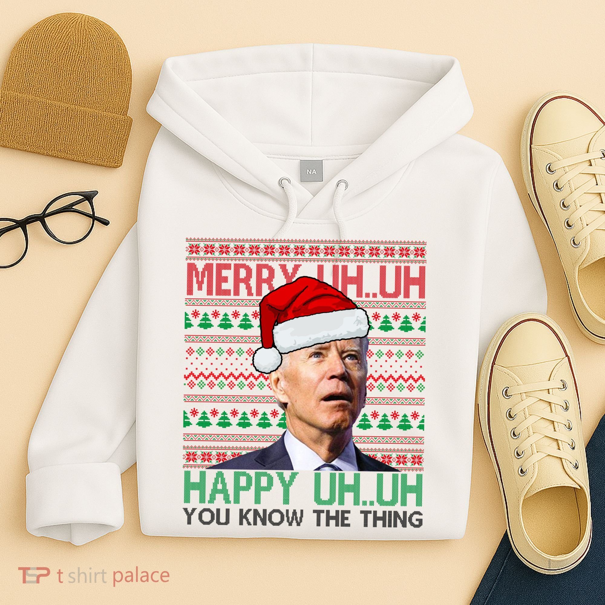 Merry You Know The Thing Funny Joe Biden Christmas Hoodie
