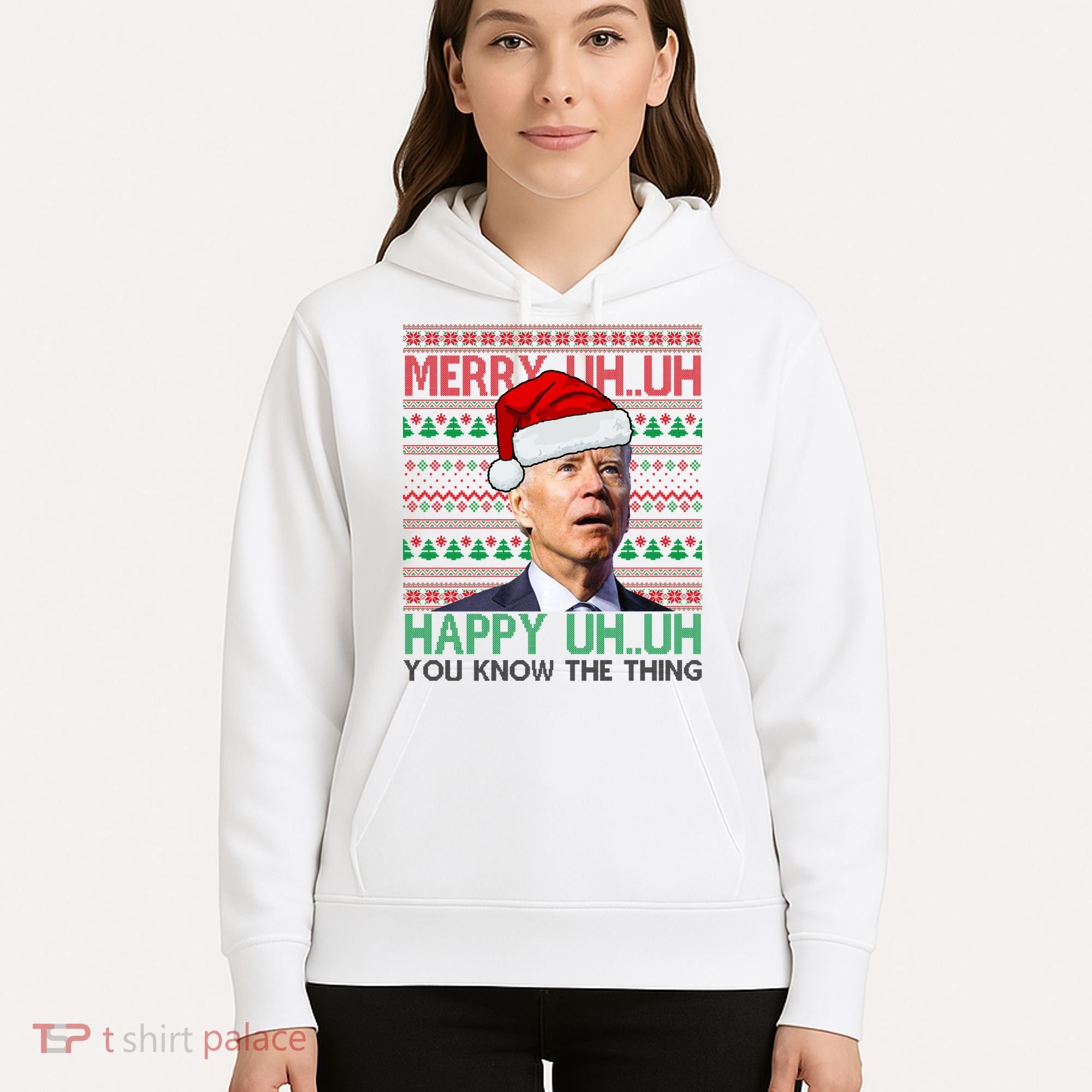 Merry You Know The Thing Funny Joe Biden Christmas Hoodie