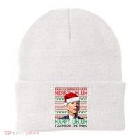 Merry You Know The Thing Funny Joe Biden Christmas Beanie thumb 0